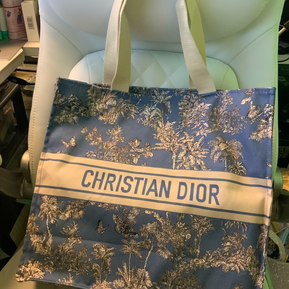 Dior Blue and Cream Tote Bag